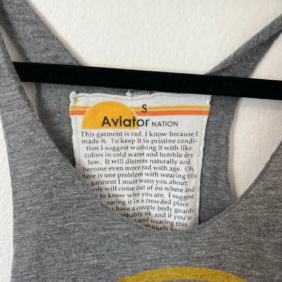 Aviator Nation Gray Racerback Tank - Picture 2 of 6